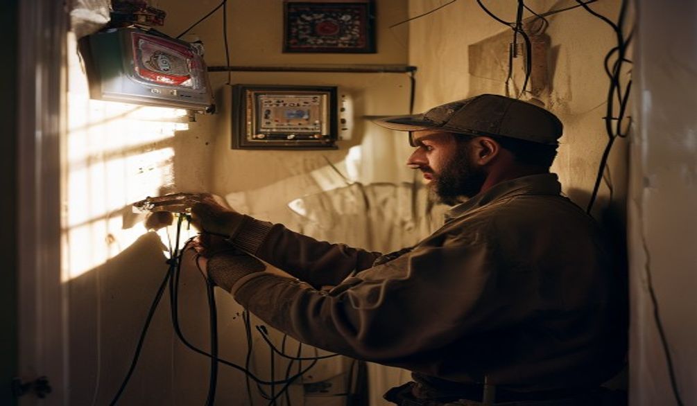 صانع تريسيتي مغربي كيخدم على لوحة كهربائية فشقة